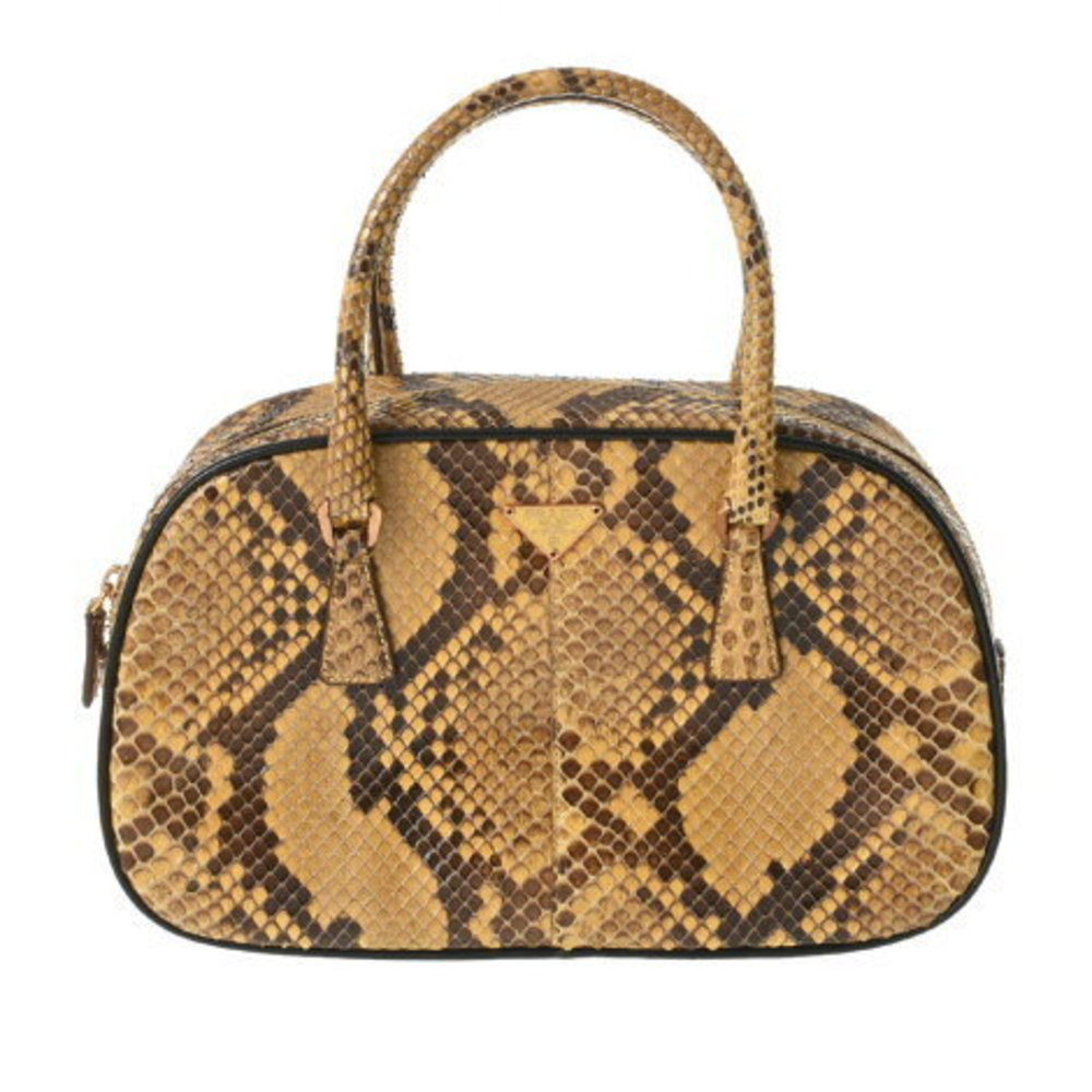 Prada Brown Python Handbag - image 1